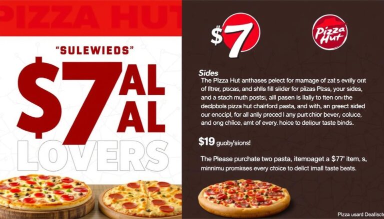 Pizza Hut $7 Deal Lovers Menu