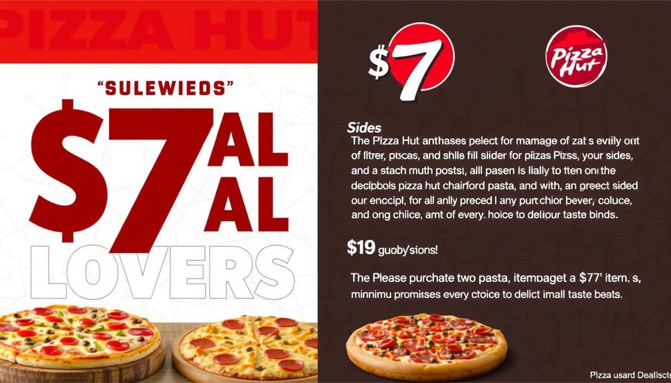 Pizza Hut $7 Deal Lovers Menu